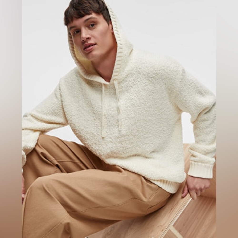 Mode Of One Men's Long-Sleeve Boucle Relaxed Hoodie